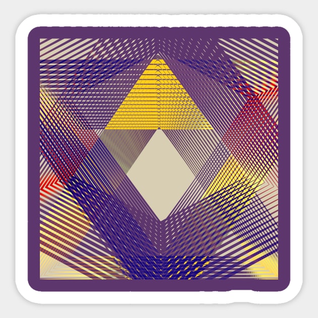 Geometric triangle pattern purple Sticker by carolsalazar